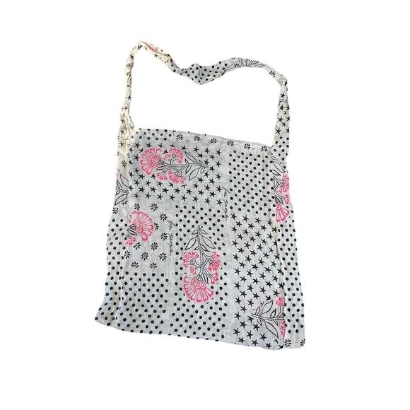 Free People lightweight colorful bag boho bohemian gypsy tote bag floral w dots - Picture 1 of 3
